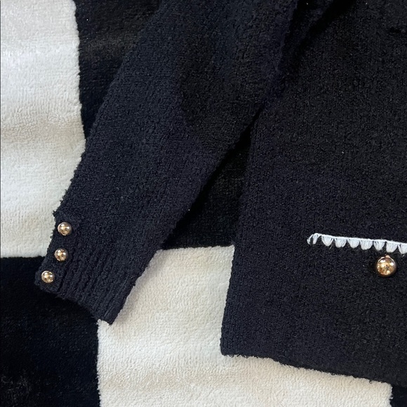 Sioni Black Jacket with White Accents - Picture 3 of 3